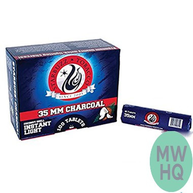 Starbuzz Charcoal 35mm Coconut Shell Instant Light Charcoal - 100 Tablets