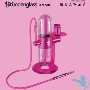 Stündenglass Gravity Infuser 360 Degree Rotating Glass For Mixology, Culinary, Hookah, Aromatherapy - Pink