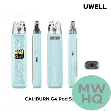 Uwell CALIBURN G4 1300mAh Pod System Starter Kit With 2 x 3ML Refillable CALIBURN GPP Integrated Coil Cartridge Pod