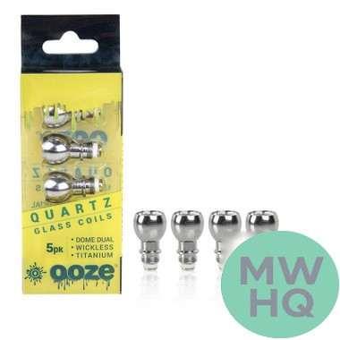 Ooze Quartz Dome Dual Glass Coils - Pack of 5