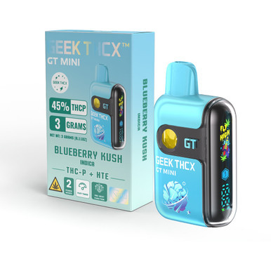 Geek THCX GT Mini MAXX Potency Delta THC-P + HTE Disposable Device With Pre-Heat Function & Digital Screen 3G - Display of 5