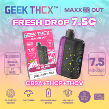 Geek THCX MAXXX OUT CB9A + THCP + THCV Disposable Device With 3D Curved Screen 7.5G - Display of 5