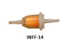 UNIVERSAL In-Line 1/4" CLEAR IN-LINE FUEL FILTER