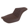 Saddlemen Step-Up Brown Tuck & Roll and Lattice Stitch Seat - Harley-Davidson FXD Dyna (1996-2003)