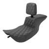 Saddlemen Tour Step-Up Front Lattice Stitch Seat - Harley-Davidson FLHR/FLHX Touring (1997-2007) (With Backrest)