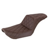 Saddlemen Step-Up Brown Front & Rear Lattice Stitch Seat - Harley-Davidson FXD Dyna (1996-2003)
