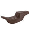 Saddlemen Step-Up Brown Tuck & Roll and Lattice Stitch Seat - Harley-Davidson FLHT/FLTR Touring (1997-2007)