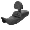 Saddlemen Road Sofa Honeycomb Stitch Heated Extended Reach Seat - Harley-Davidson FLHR/FLHT/FLHX/FLTR Touring (2008-2025)