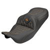 Saddlemen Road Sofa Lattice Stitch Carbon Fiber Look Colored Stitch Seat - Harley-Davidson FLHR/FLHT/FLHX/FLTR Touring (2008-2024)