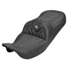 Saddlemen Road Sofa Lattice Stitch Carbon Fiber Look Colored Stitch Seat - Harley-Davidson FLHR/FLHT/FLHX/FLTR Touring (2008-2024)