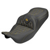 Saddlemen Road Sofa Lattice Stitch Carbon Fiber Look Colored Stitch Seat - Harley-Davidson FLHR/FLHT/FLHX/FLTR Touring (2008-2024)
