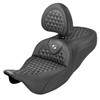 Saddlemen Road Sofa Honeycomb Stitch Extended Reach Colored Stitch Seat - Harley-Davidson FLHR/FLHT/FLHX/FLTR Touring (2008-2025) (With Backrest)