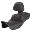 Saddlemen Road Sofa Lattice Stitch Extended Reach Colored Stitch Seat - Harley-Davidson FLHR/FLHT/FLHX/FLTR Touring (2008-2025)
