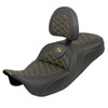 Saddlemen Road Sofa Tri-Gripper Colored Stitch Seat - Harley-Davidson FLHR/FLHT/FLHX/FLTR Touring (2008-2025)