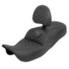 Saddlemen Road Sofa Tri-Gripper Colored Stitch Seat - Harley-Davidson FLHR/FLHT/FLHX/FLTR Touring (2008-2025) (With Backrest)