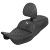 Saddlemen Road Sofa Tri-Gripper Colored Stitch Seat - Harley-Davidson FLHR/FLHT/FLHX/FLTR Touring (2008-2025) (With Backrest)