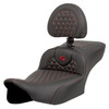 Saddlemen Road Sofa Honeycomb Stitch Extended Reach Colored Stitch Seat - Harley-Davidson Road Glide/Street Glide/CVO Road Glide/CVO Street Glide (2023-2026)