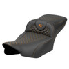 Saddlemen Road Sofa Dragon Scale Extended Reach Colored Stitch Seat - Harley-Davidson Road Glide/Street Glide/CVO Road Glide/CVO Street Glide (2023-2026)