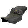 Saddlemen Road Sofa Dragon Scale Extended Reach Colored Stitch Seat - Harley-Davidson Road Glide/Street Glide/CVO Road Glide/CVO Street Glide (2023-2026)