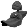 Saddlemen Road Sofa Dragon Scale Extended Reach Colored Stitch Seat - Harley-Davidson Road Glide/Street Glide/CVO Road Glide/CVO Street Glide (2023-2026)