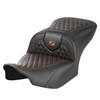 Saddlemen Road Sofa Honeycomb Stitch Colored Stitch Seat - Harley-Davidson Road Glide/Street Glide/CVO Road Glide/CVO Street Glide (2023-2026)