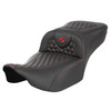 Saddlemen Road Sofa Honeycomb Stitch Extended Reach Colored Stitch Seat - Harley-Davidson Road Glide/Street Glide/CVO Road Glide/CVO Street Glide (2023-2026) (Without Backrest)