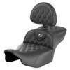 Saddlemen Road Sofa Lattice Stitch Extended Reach Colored Stitch Seat - Harley-Davidson Road Glide/Street Glide/CVO Road Glide/CVO Street Glide (2023-2026)
