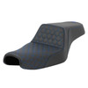 Saddlemen Step-Up Honeycomb Stitch Colored Stitch Seat - Harley-Davidson Sportster 3.3 Gal Tank/Forty-Eight (2004-2022)