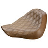 Saddlemen Renegade Brown Lattice Stitch Solo Seat - Harley-Davidson Fat Boy FLFB/FLFBS/Breakout (2018-2026)