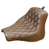 Saddlemen Renegade Brown Lattice Stitch Solo Seat - Harley-Davidson FXFB/FXFBS Fat Bob (2018-2024)
