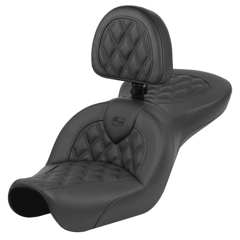 Saddlemen Road Sofa Lattice Stitch Seat - Harley-Davidson FXD Dyna (2004-2005)