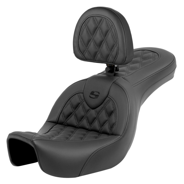 Saddlemen Road Sofa Lattice Stitch Seat - Harley-Davidson FXD/FXDWG/FLD Dyna (2006-2017)