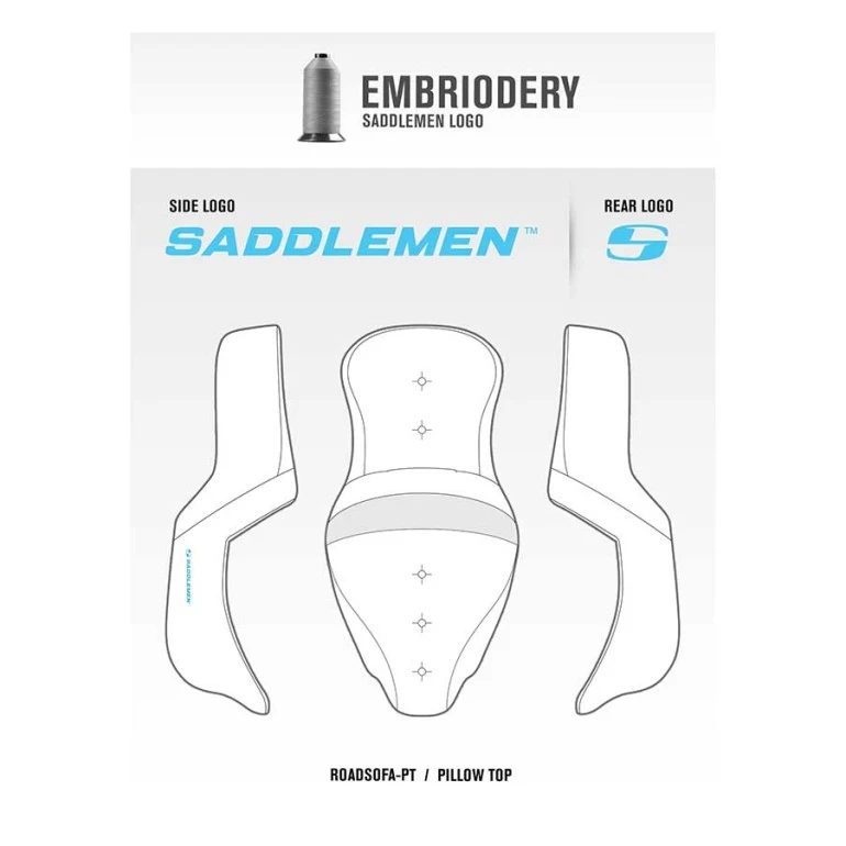 Saddlemen Road Sofa Pillow Top Seat - Harley-Davidson FLHR/FLHT/FLHX/FLTR Touring (2008-2025)