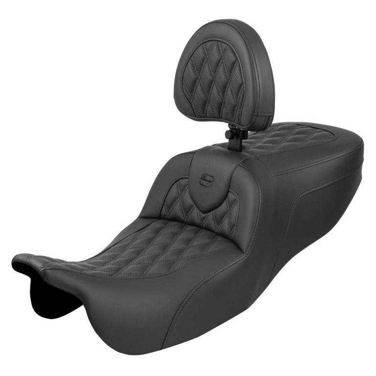Saddlemen Road Sofa Lattice Stitch Seat - Harley-Davidson Freewheeler/Road Glide 3 (2015-2025) (With Backrest)