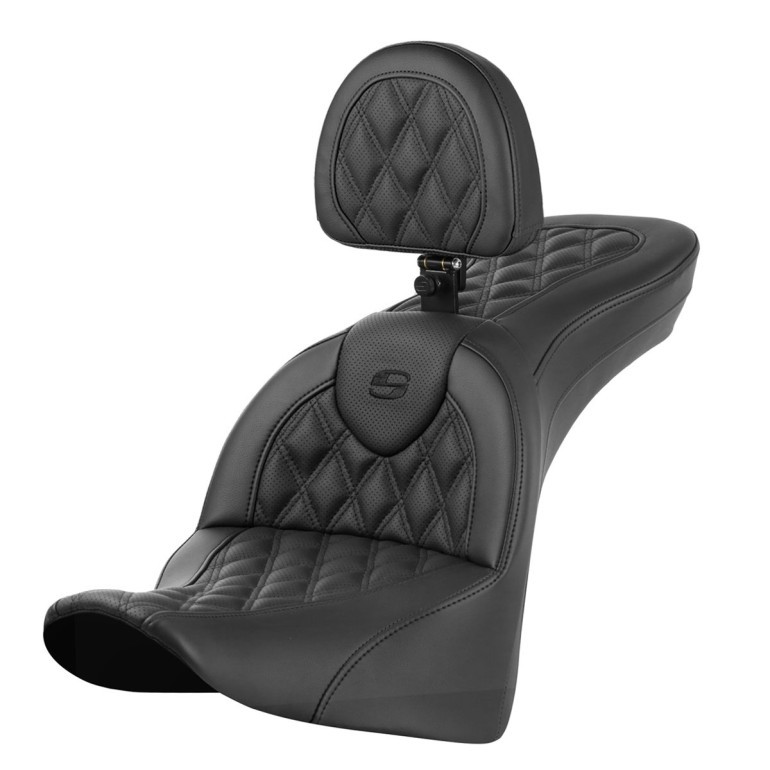 Saddlemen Road Sofa Lattice Stitch Seat - Harley-Davidson Softail FLDE/FLHC/FLHCS/FLSL (2018-2026)