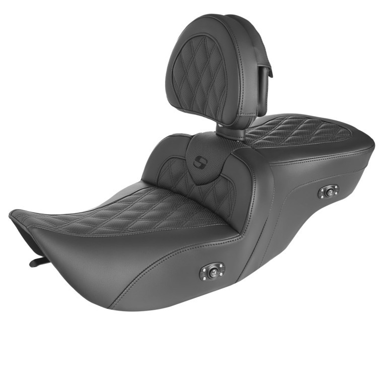 Saddlemen Road Sofa Lattice Stitch Seat - Harley-Davidson FLHR/FLHX Touring (1997-2007)