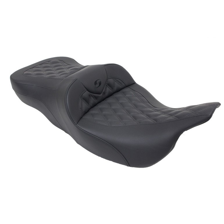 Saddlemen Road Sofa Lattice Stitch Seat - Harley-Davidson FLHT/FLTR Touring (1997-2007)