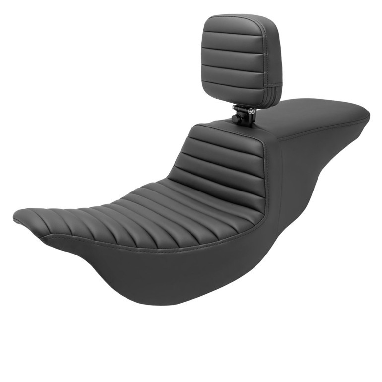 Saddlemen Tour Step-Up Tuck & Roll Seat - Harley-Davidson FLHR/FLHT/FLHX/FLTR Touring (2008-2024) (With Backrest)