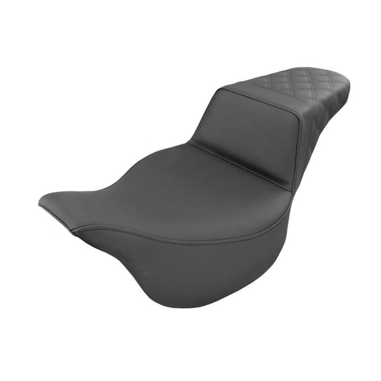 Saddlemen Step-Up Rear Lattice Stitch Seat - Harley-Davidson FLHR/FLHT/FLHX/FLTR Touring (2008-2025)