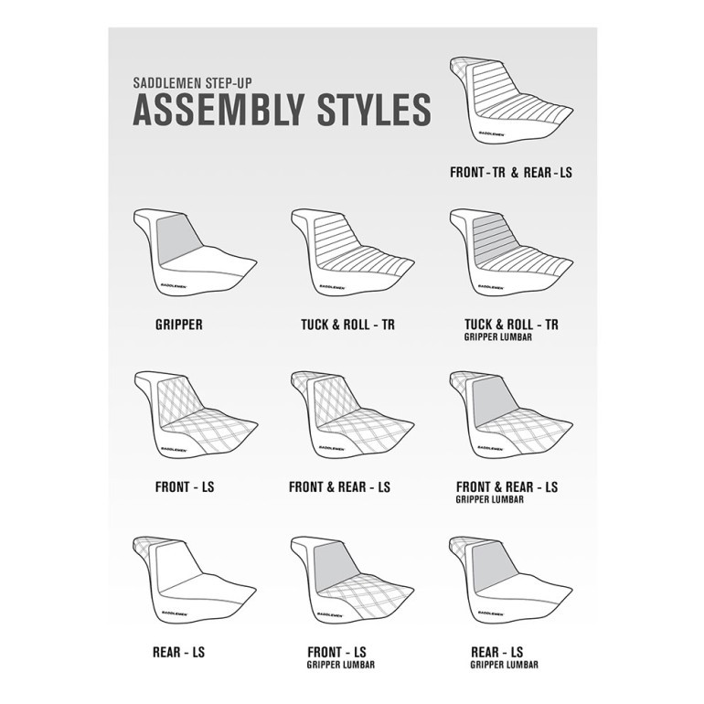 Saddlemen Step-Up Gripper Seat - Harley-Davidson FXR (1982-2000)