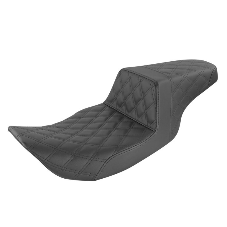 Saddlemen Step-Up Front & Rear Lattice Stitch Seat - Harley-Davidson FLHR/FLHX Touring (1997-2007)