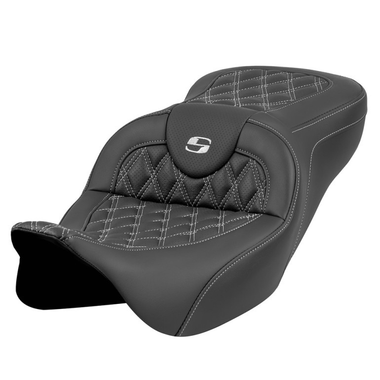 Saddlemen Road Sofa Lattice Stitch Colored Stitch Seat - Harley-Davidson FLHR/FLHT/FLHX/FLTR Touring (2008-2025)
