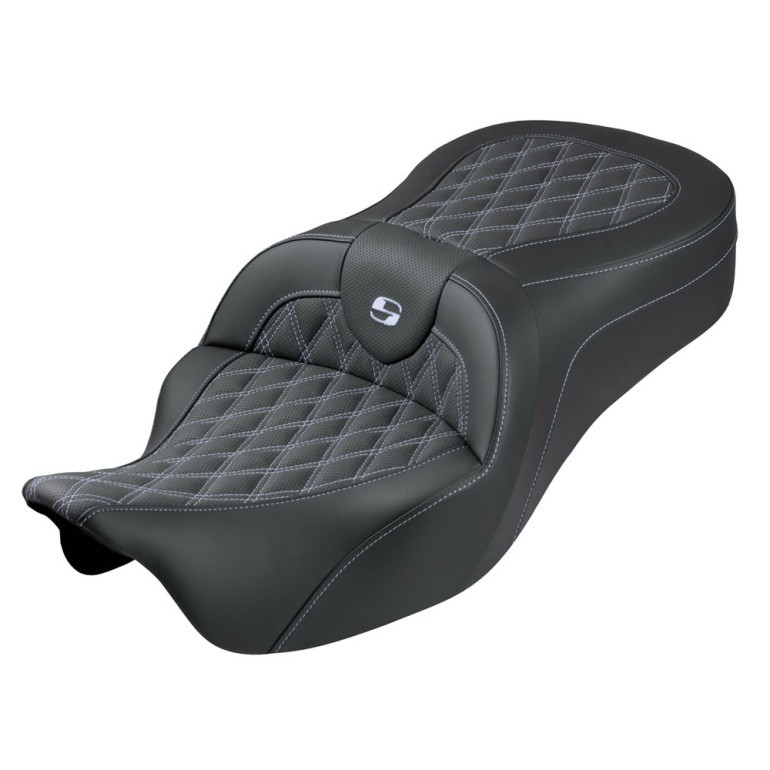 Saddlemen Road Sofa King Lattice Stitch Colored Stitch Seat - Harley-Davidson FLHR/FLHT/FLHX/FLTR Touring (2008-2025)