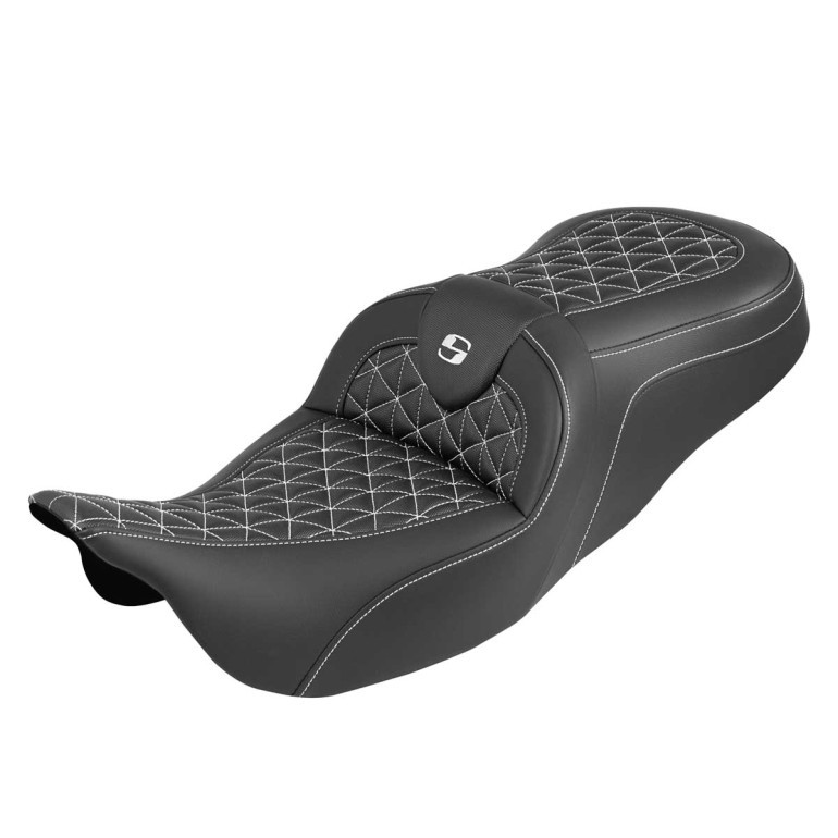 Saddlemen Road Sofa Tri-Gripper Colored Stitch Seat - Harley-Davidson FLHR/FLHT/FLHX/FLTR Touring (2008-2025)