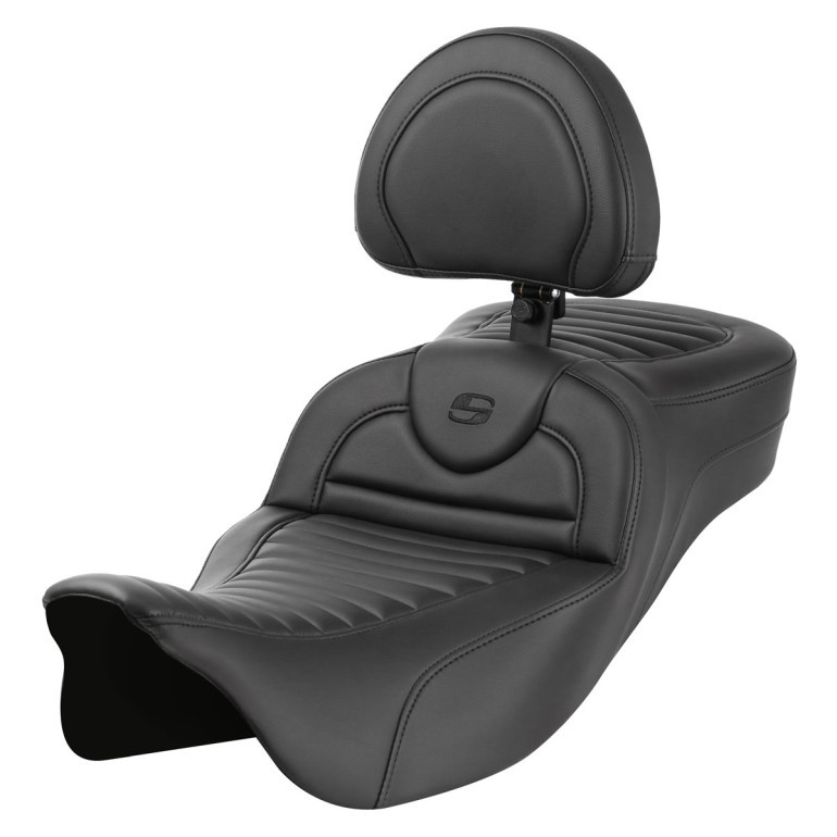 Saddlemen Road Sofa Tuck & Roll Extended Reach Seat - Harley-Davidson FLHR/FLHT/FLHX/FLTR Touring (2008-2025)