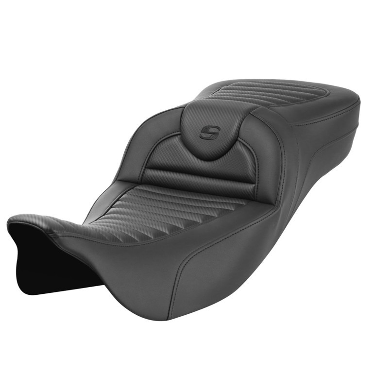 Saddlemen Road Sofa Tuck & Roll Extended Reach Seat - Harley-Davidson FLHR/FLHT/FLHX/FLTR Touring (2008-2025)