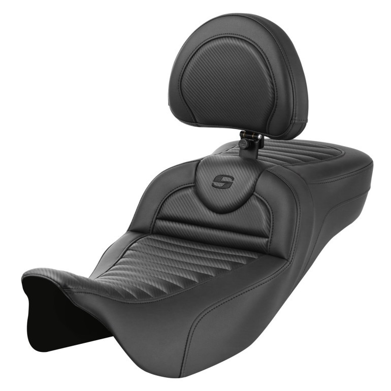 Saddlemen Road Sofa Tuck & Roll Extended Reach Seat - Harley-Davidson FLHR/FLHT/FLHX/FLTR Touring (2008-2025)