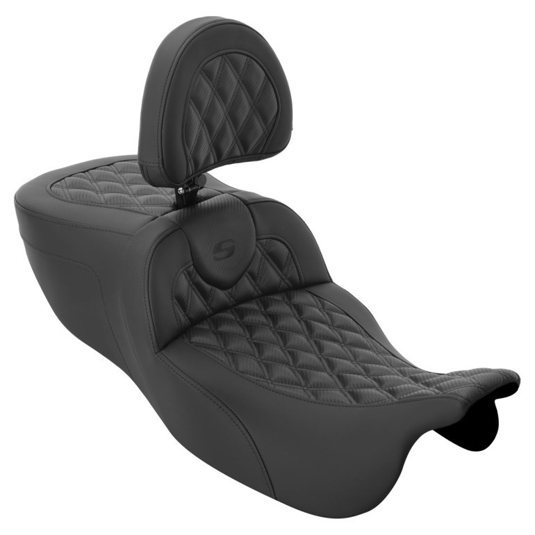 Saddlemen Road Sofa Lattice Stitch Extended Reach Seat - Harley-Davidson Freewheeler/Road Glide 3 (2015-2025)