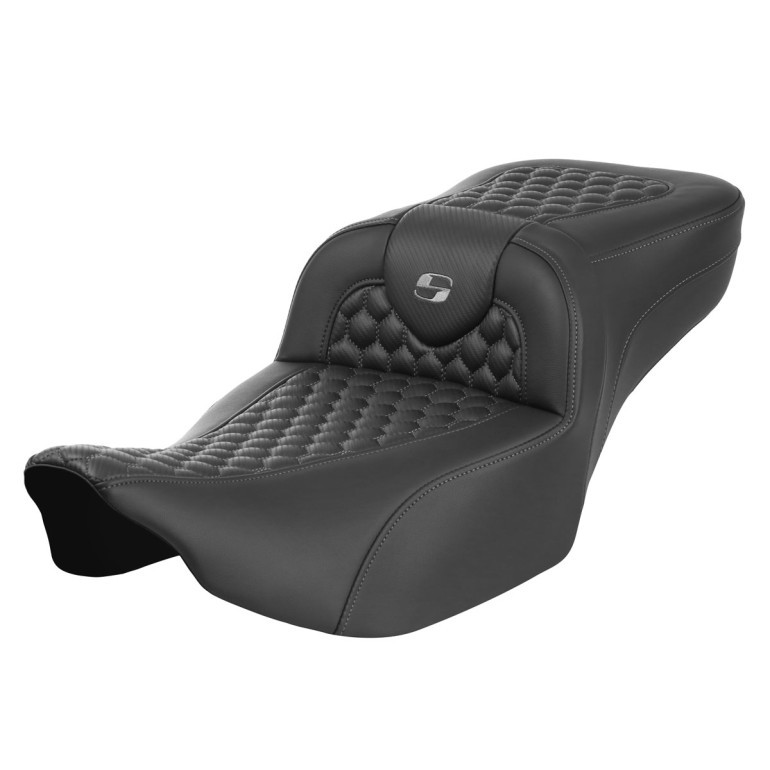 Saddlemen Road Sofa Honeycomb Stitch Colored Stitch Seat - Harley-Davidson Road Glide/Street Glide/CVO Road Glide/CVO Street Glide (2023-2026)