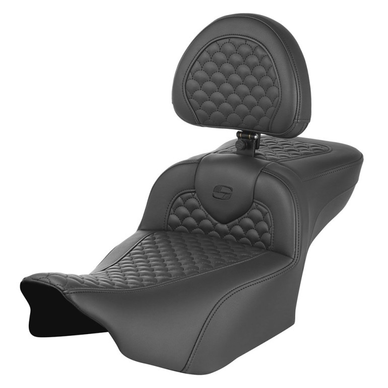 Saddlemen Road Sofa Dragon Scale Extended Reach Seat - Harley-Davidson Road Glide/Street Glide/CVO Road Glide/CVO Street Glide (2023-2026)